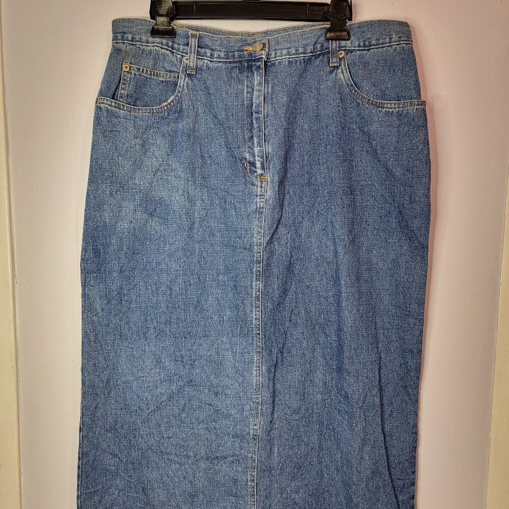 Bill Blass Denim Maxi Skirt